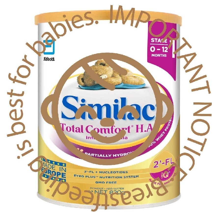 Total Comfort Infant Formula 2FL EyeQ Stage 1 (For 0 to 12mths) 820g