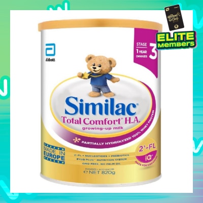 SIMILAC Total Comfort Growing Up Milk 2FL EyeQ Plus Stage 3 Lactose Free (For 1yr Onwards) 820g
