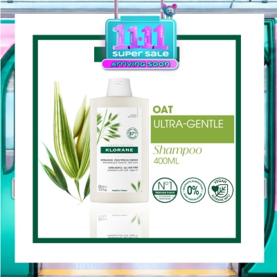 KLORANE Ulta Gentle Oat Shampoo (For All Hair Types, To Gently Cleanses, Softens & Protects Scalp & Hair) 400ml image