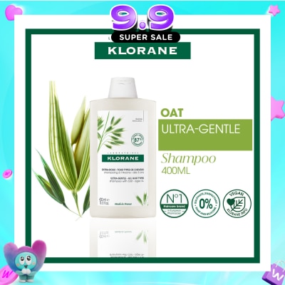 KLORANE - Ulta-Gentle Oat Shampoo (For All Hair Types, To Gently Cleanses, Softens & Protects Scalp & Hair) 400ml image