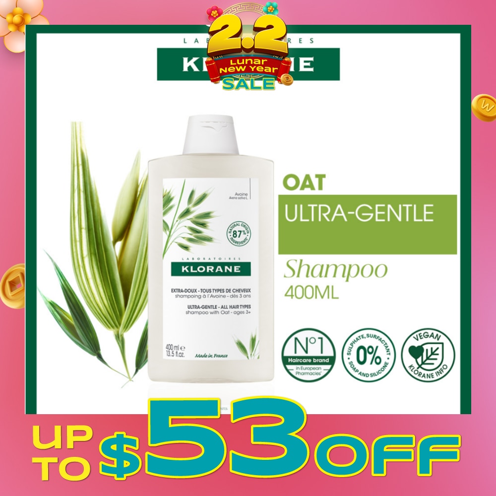 Ulta-Gentle Oat Shampoo (For All Hair Types, To Gently Cleanses, Softens & Protects Scalp & Hair) 400ml