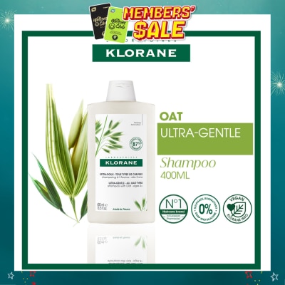 KLORANE - Ulta-Gentle Oat Shampoo (For All Hair Types, To Gently Cleanses, Softens & Protects Scalp & Hair) 400ml