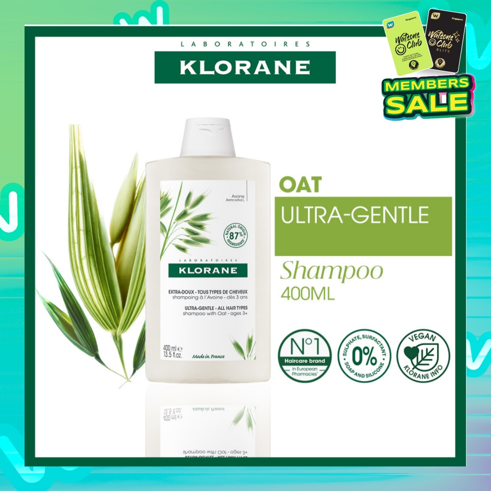 Ulta-Gentle Oat Shampoo (For All Hair Types, To Gently Cleanses, Softens & Protects Scalp & Hair) 400ml