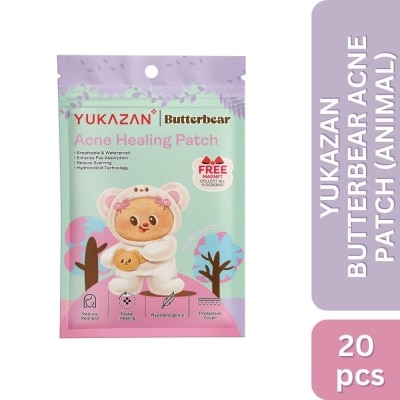 YUKAZAN Acne Healing Patch Butterbear Animal 20s
