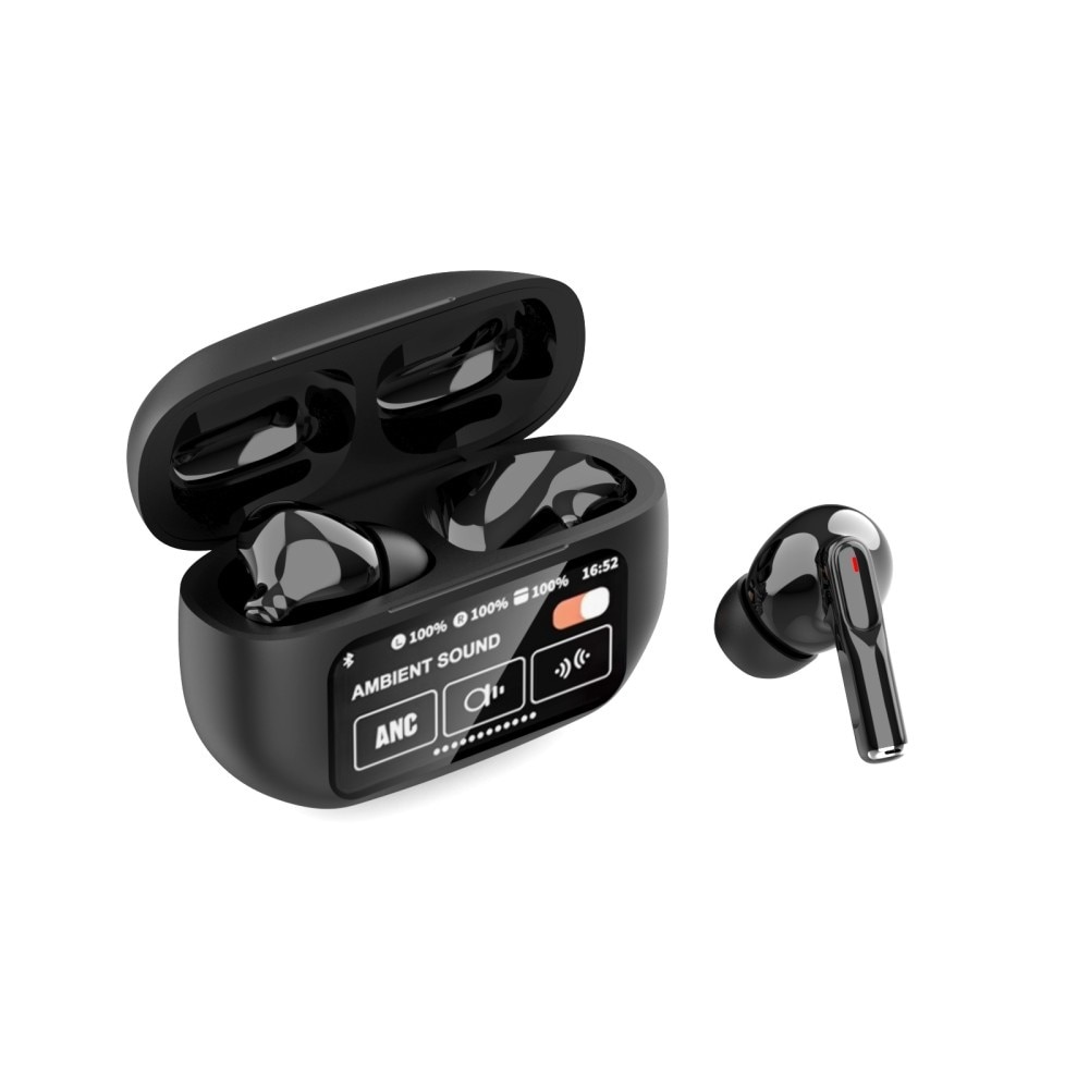 Smart Touch Screen ANC Wireless Earphones BT2E-NPLUS5 Black Color 1s