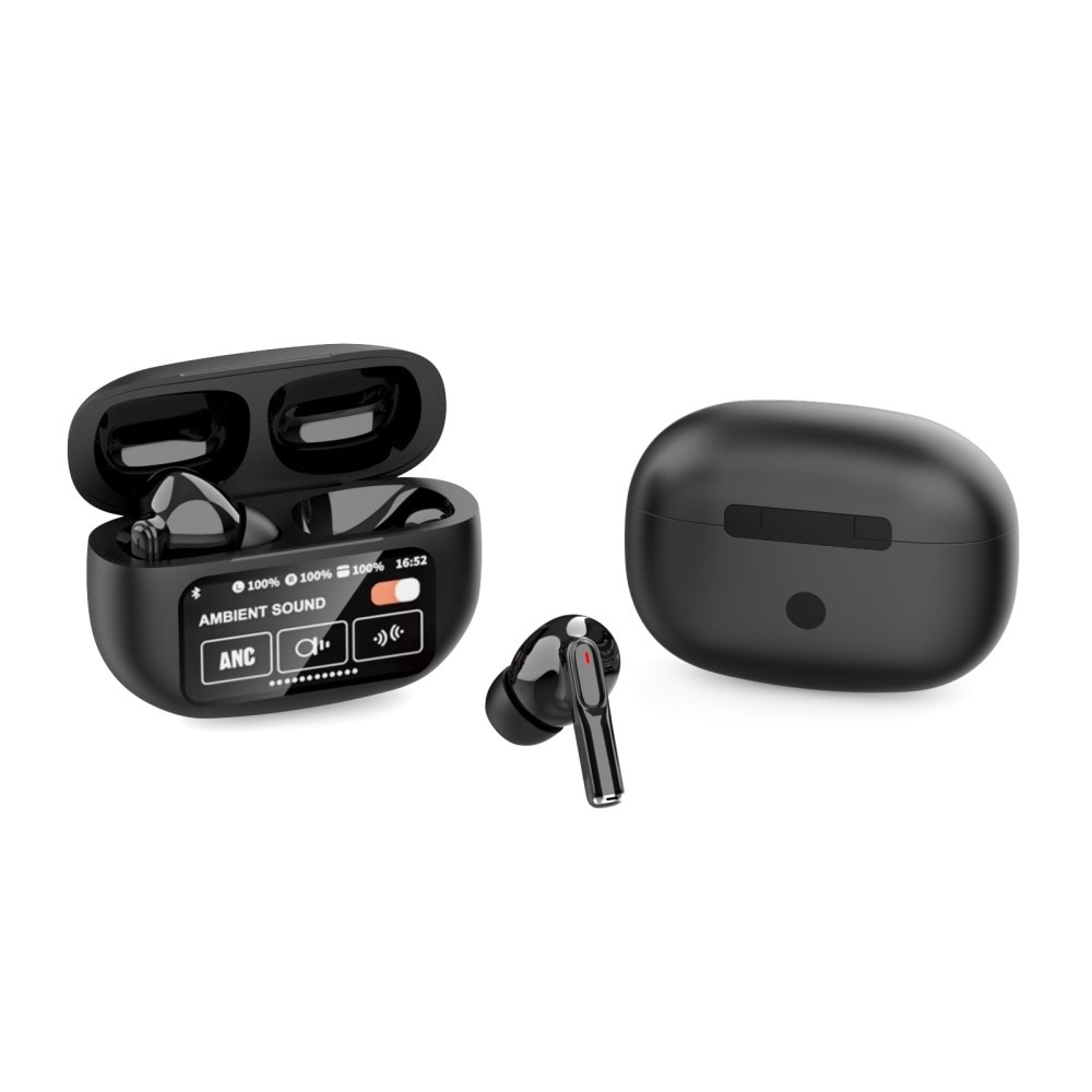 Smart Touch Screen ANC Wireless Earphones BT2E-NPLUS5 Black Color 1s