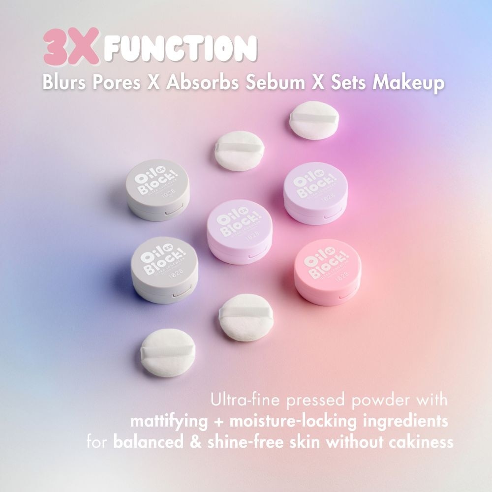 Oil Block Ultra Longwear Pressed Powder Ex Purple 5g