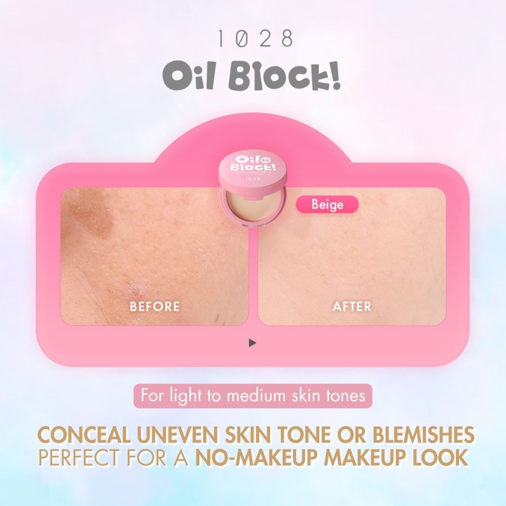 Oil Block Ultra Longwear Pressed Powder Ex Beige 5g