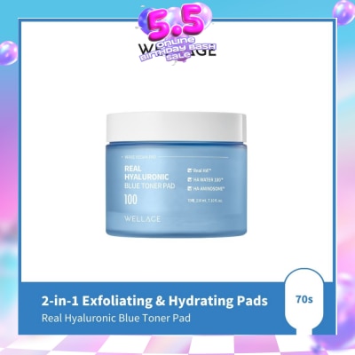 WELLAGE - Real Hyaluronic Blue Toner Pad 70s
