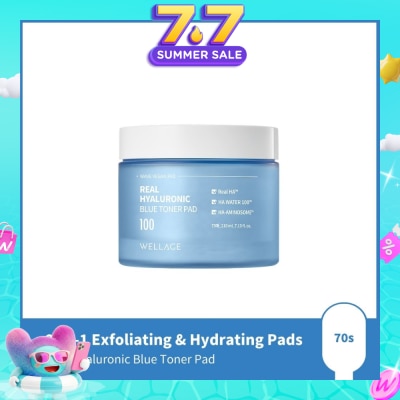 WELLAGE - Real Hyaluronic Blue Toner Pad 70s