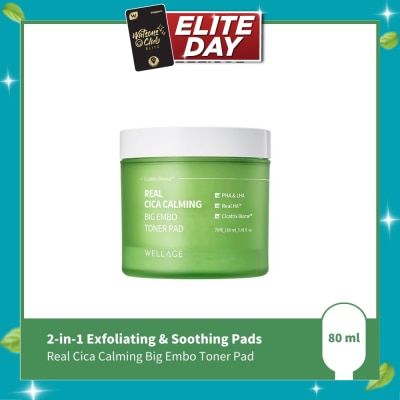 WELLAGE Real Cica Calming Big Embo Toner Pad 70s image