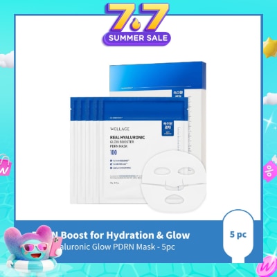 WELLAGE - Real Hyaluronic Glow PDRN Mask 5s