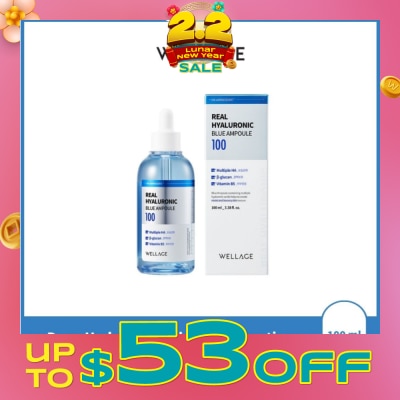 WELLAGE Real Hyaluronic Blue Ampoule 100ml