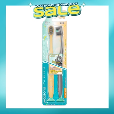 WATSONS - Super Dense Petal Soft Charcoal Toothbrush 2s