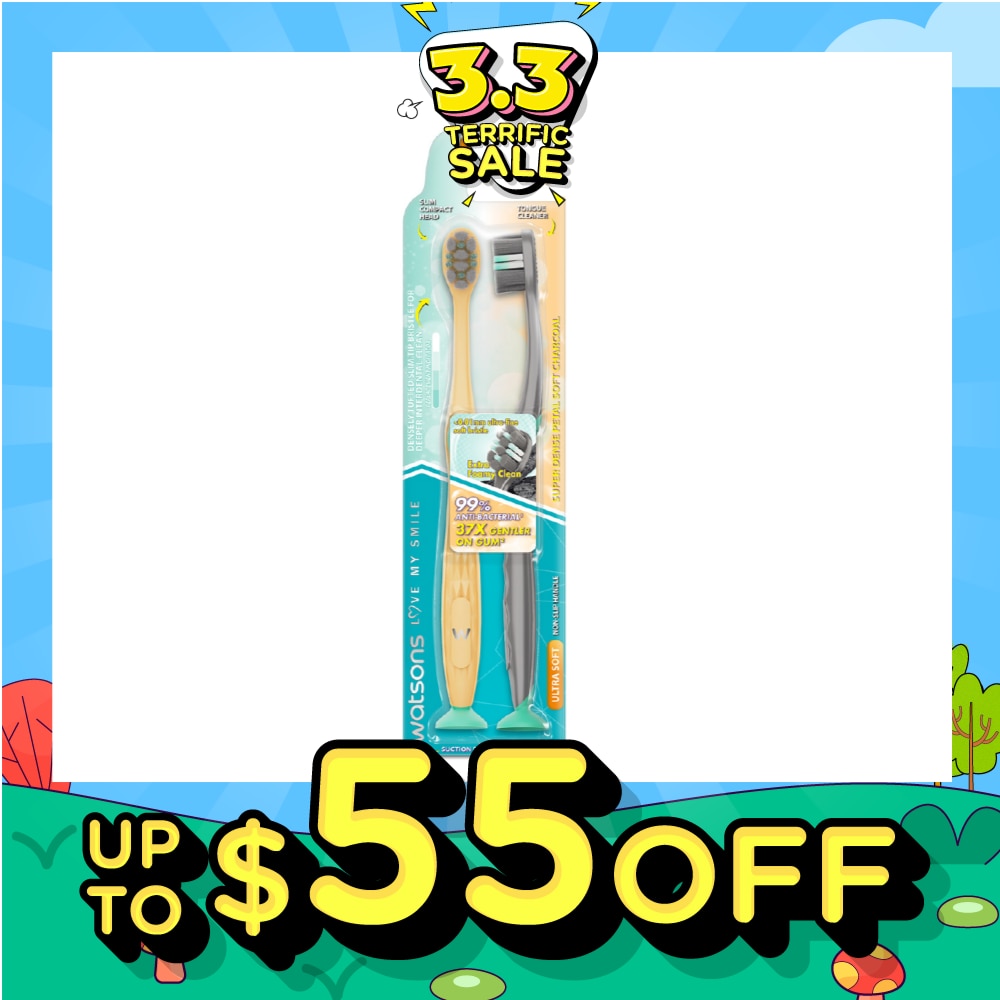 Super Dense Petal Soft Charcoal Toothbrush 2s