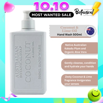ABS Australian Botanical Soap Coconut & Lime (Kakadu Plum Coconut Oil And Organic Aloe Vera And Lime) Hand Wash 500ml image