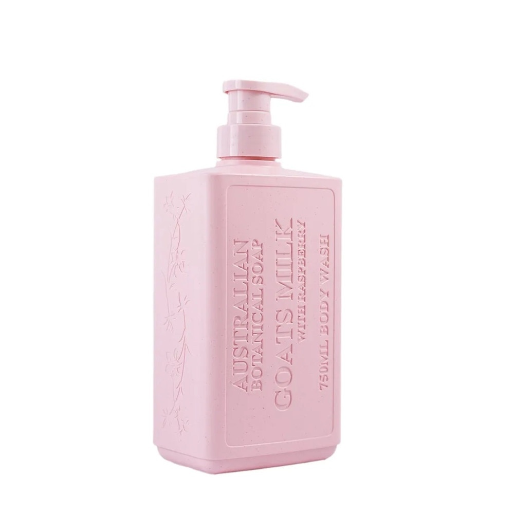 Australian Botanical Soap Goats Milk With Raspberry (Goat Milk Chamomile Organic Aloe Vera And Raspberry) Body Wash 750ml