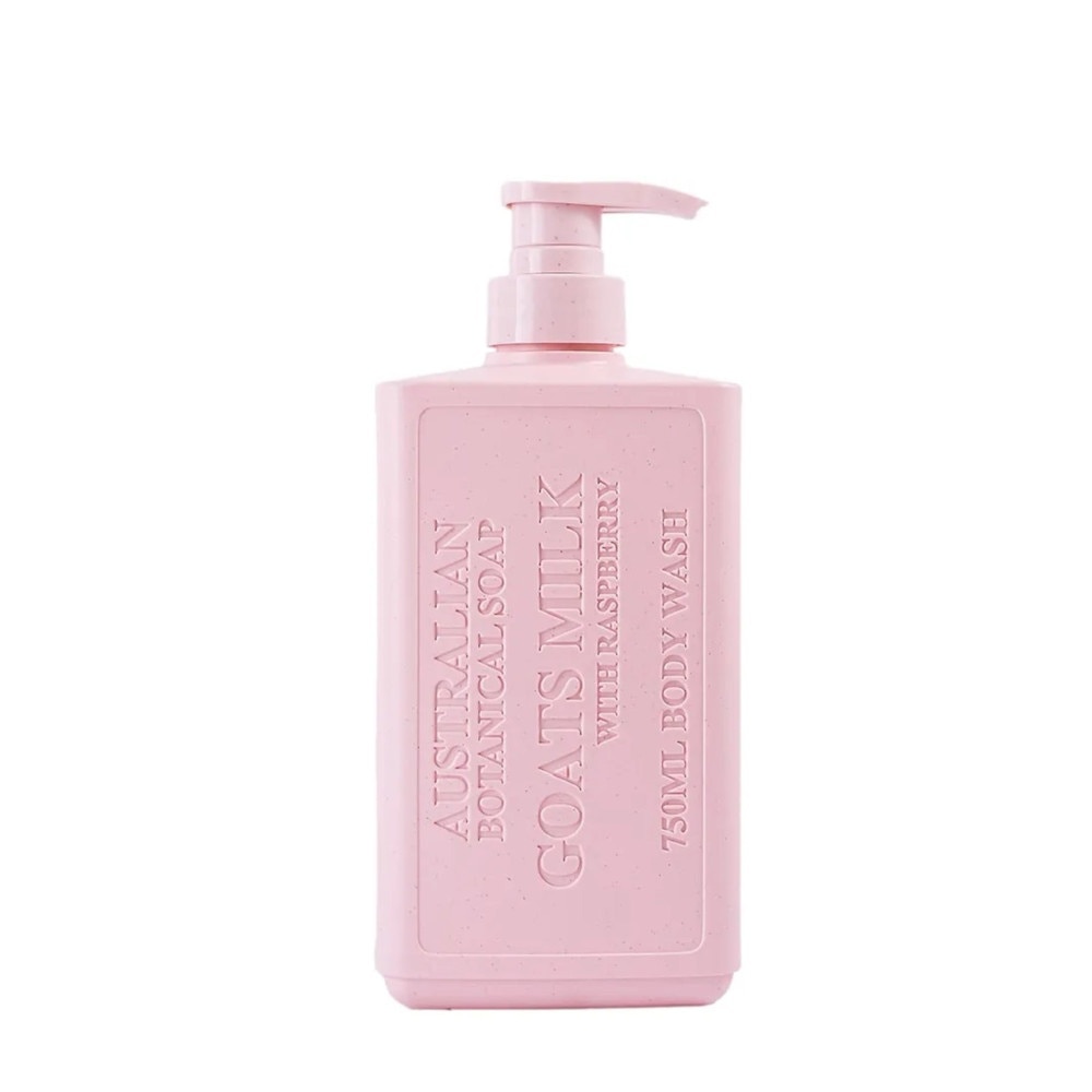 Australian Botanical Soap Goats Milk With Raspberry (Goat Milk Chamomile Organic Aloe Vera And Raspberry) Body Wash 750ml