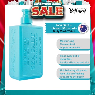 ABS - Australian Botanical Soap Sea Salt With Ocean Minerals (Chamomile Organic Aloe Vera And Sea Salt) Body Wash 750ml