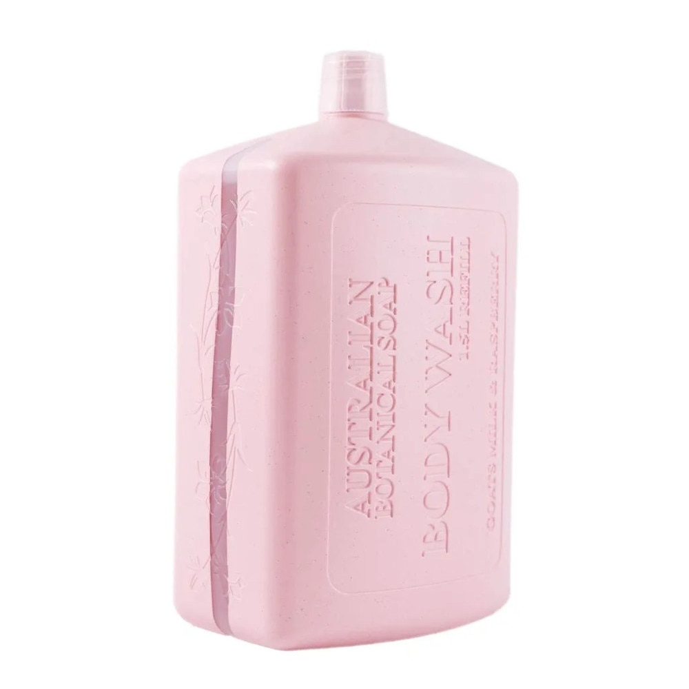 Australian Botanical Soap Goats Milk With Raspberry Body Wash  (Goat Milk Chamomile Organic Aloe Vera And Raspberry) Refill 1.5L