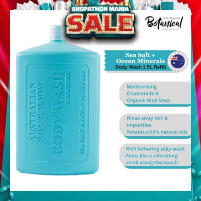 ABS - Australian Botanical Soap Sea Salt With Ocean Mineral  (Chamomile Organic Aloe Vera And Sea Salt) Body Wash 1.5L