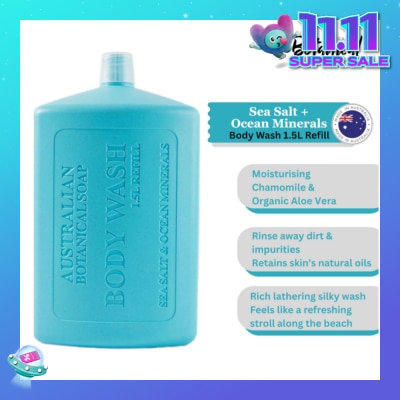 ABS Australian Botanical Soap Sea Salt With Ocean Mineral  (Chamomile Organic Aloe Vera And Sea Salt) Body Wash 1.5L
