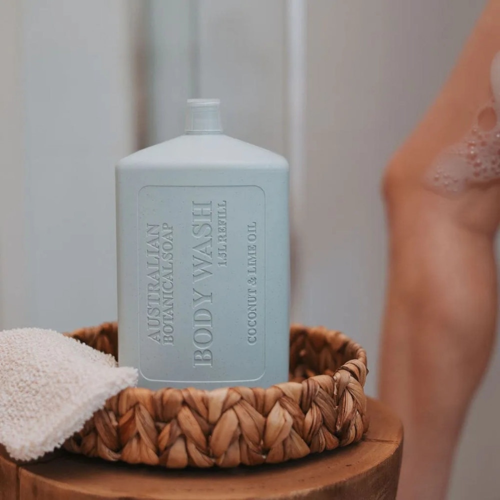 Australian Botanical Soap Coconut & Lime Body Wash (Chamomile Organic Aloe Vera Coconut And Lime) Refill 1.5L