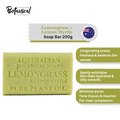 ABS Australian Botanical Soap Lemongrass And Lemon Myrtle Soap Bar 200g