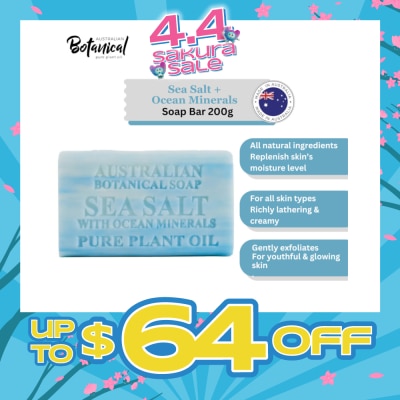 ABS - Australian Botanical Soap Sea Salt With Ocean Minerals Soap Bar 200g
