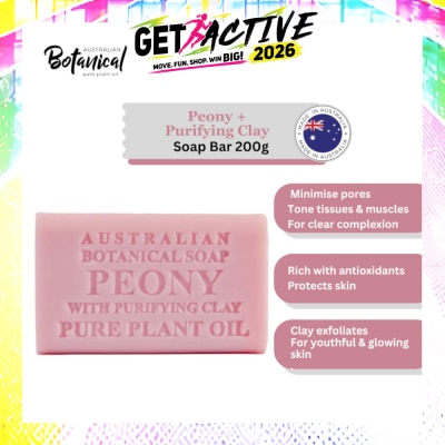 ABS - Australian Botanical Soap Peony Rose With Purifying Clay Soap Bar 200g image