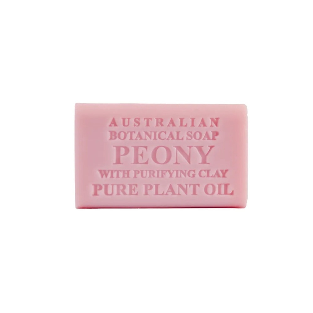 Australian Botanical Soap Peony Rose With Purifying Clay Soap Bar 200g
