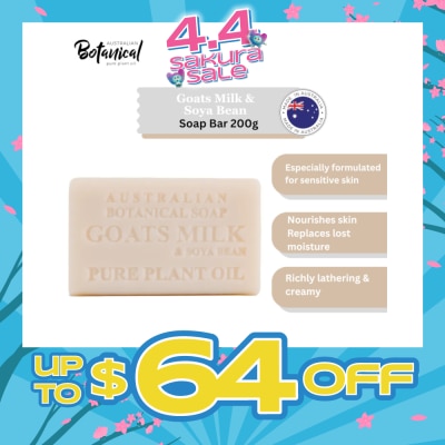 ABS - Australian Botanical Soap Goats Milk With Soya Bean Oil Soap Bar 200g