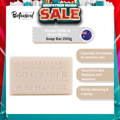 ABS - Australian Botanical Soap Goats Milk With Soya Bean Oil Soap Bar 200g