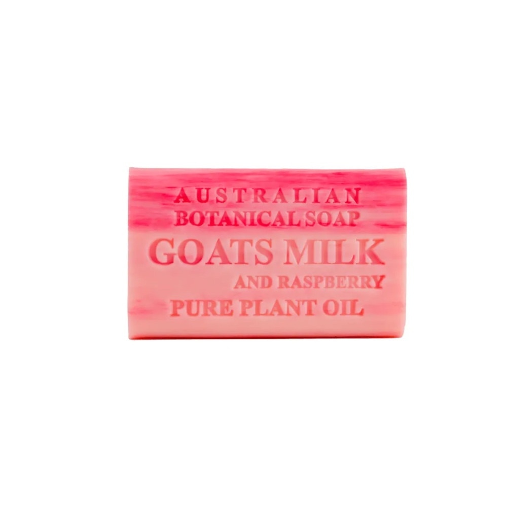 Australian Botanical Soap Goats Milk With Raspberry Soap Bar 200g