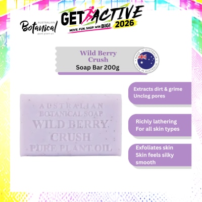 ABS - Australian Botanical Soap Wild Berry Crush Soap Bar 200g image