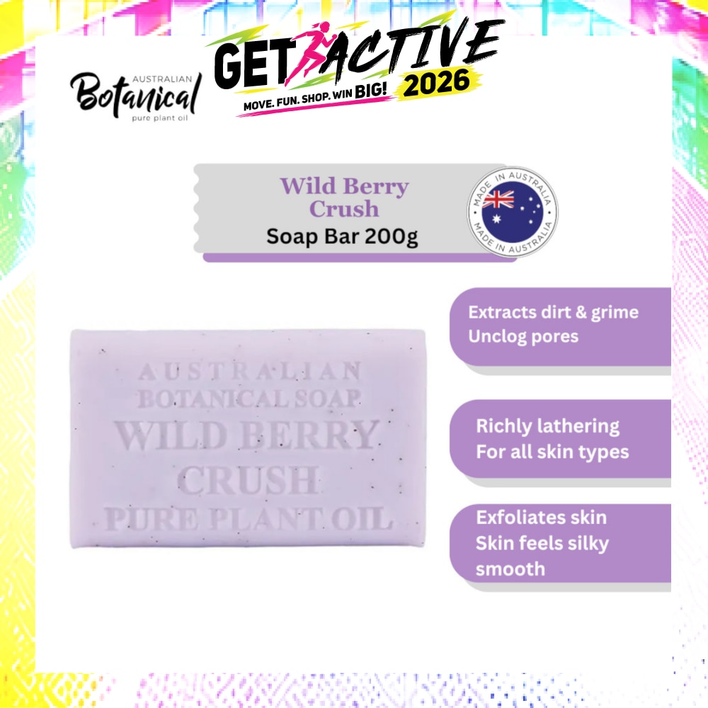 Australian Botanical Soap Wild Berry Crush Soap Bar 200g image