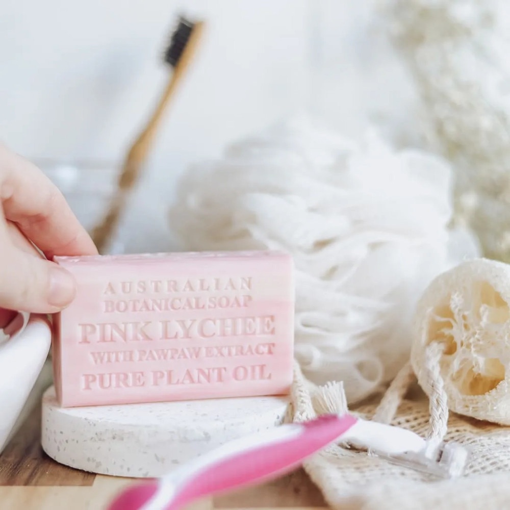 Australian Botanical Soap Pink Lychee With Pawpaw Extract Soap Bar 200g