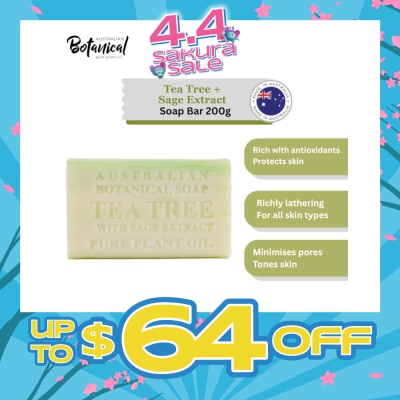 ABS - Australian Botanical Soap Tea Tree With Sage Extract Soap Bar 200g