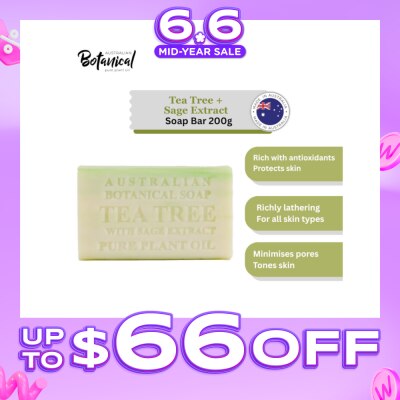 ABS - Australian Botanical Soap Tea Tree With Sage Extract Soap Bar 200g