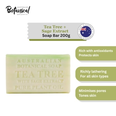 ABS Australian Botanical Soap Tea Tree With Sage Extract Soap Bar 200g