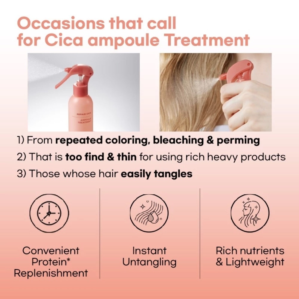 Repair CICA Ampoule Treatment Hair Leave In Conditioner 230ml