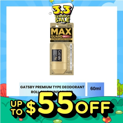 GATSBY Premium Type Deodorant Roll On Ex Unscented 60ml