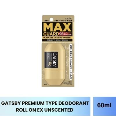 GATSBY Premium Type Deodorant Roll On Ex Unscented 60ml