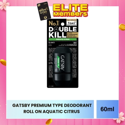 GATSBY Premium Type Deodorant Roll On Aquatic Citrus 60ml