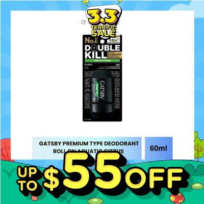 GATSBY Premium Type Deodorant Roll On Aquatic Citrus 60ml