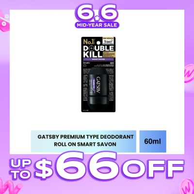 GATSBY - Premium Type Deodorant Roll On Smart Savon 60ml