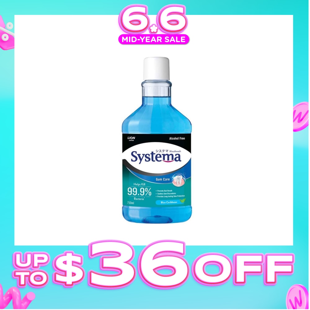 Gum Care Mouthwash Blue Caribbean (Prevent Gum Problem Provide Long Lasting Protection) 750ml