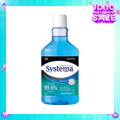 SYSTEMA Gum Care Mouthwash Blue Caribbean (Prevent Gum Problem Provide Long Lasting Protection) 750ml
