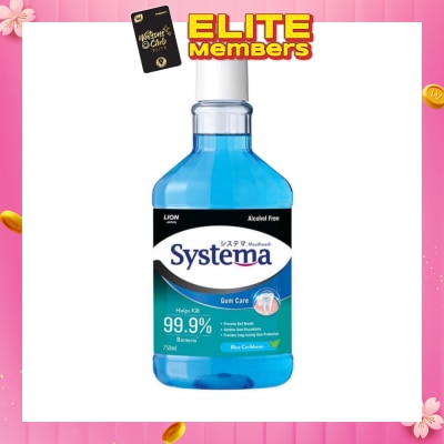 SYSTEMA Gum Care Mouthwash Blue Caribbean (Prevent Gum Problem Provide Long Lasting Protection) 750ml