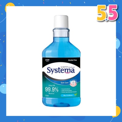 SYSTEMA Gum Care Mouthwash Blue Caribbean (Prevent Gum Problem Provide Long Lasting Protection) 750ml